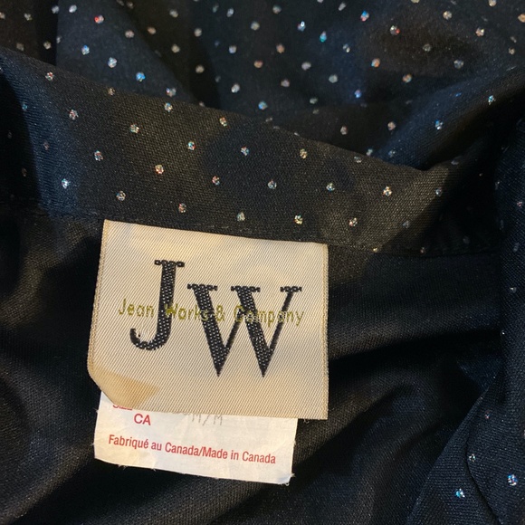 Vintage Black Glitter 90’s Poly Maxi Dress/Tunic - Picture 4 of 4